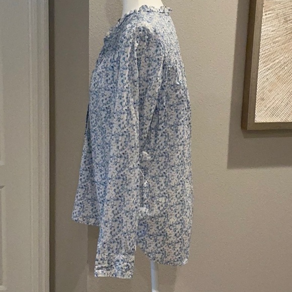 J.Crew Liberty fabric popover blouse Sz M - Picture 4 of 6